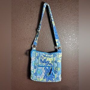 Vera Bradley Blue and Green Crossbody Bag